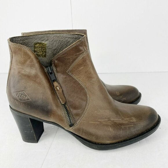Palladium PLDM Ankle Boots Size 39 US 7.5 Heeled Booties Brown Leather New NWT - Picture 3 of 6